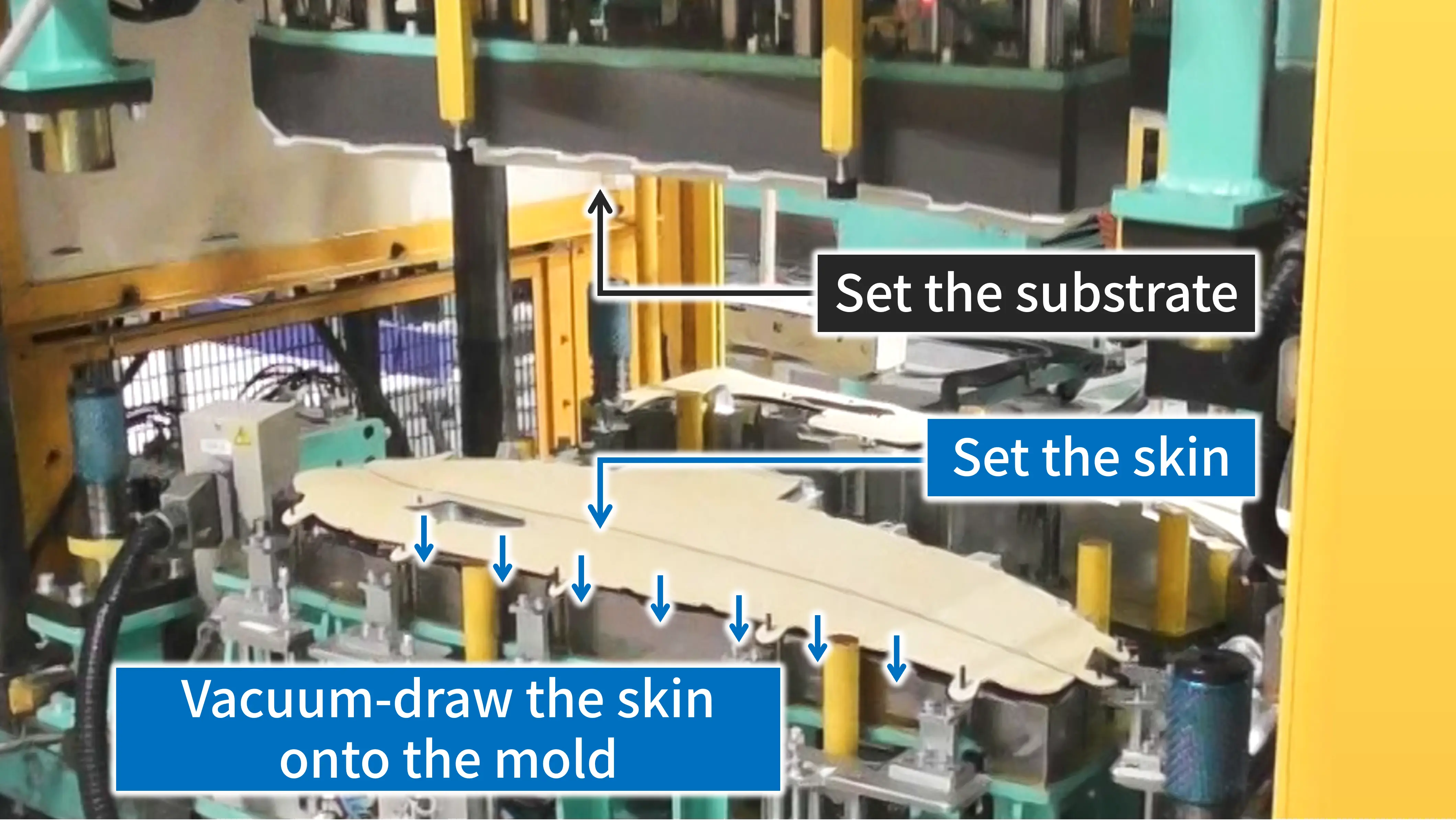 Forming process for door trim parts