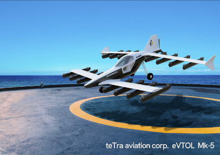 Photo of a flying car under development by teTra aviation corp..