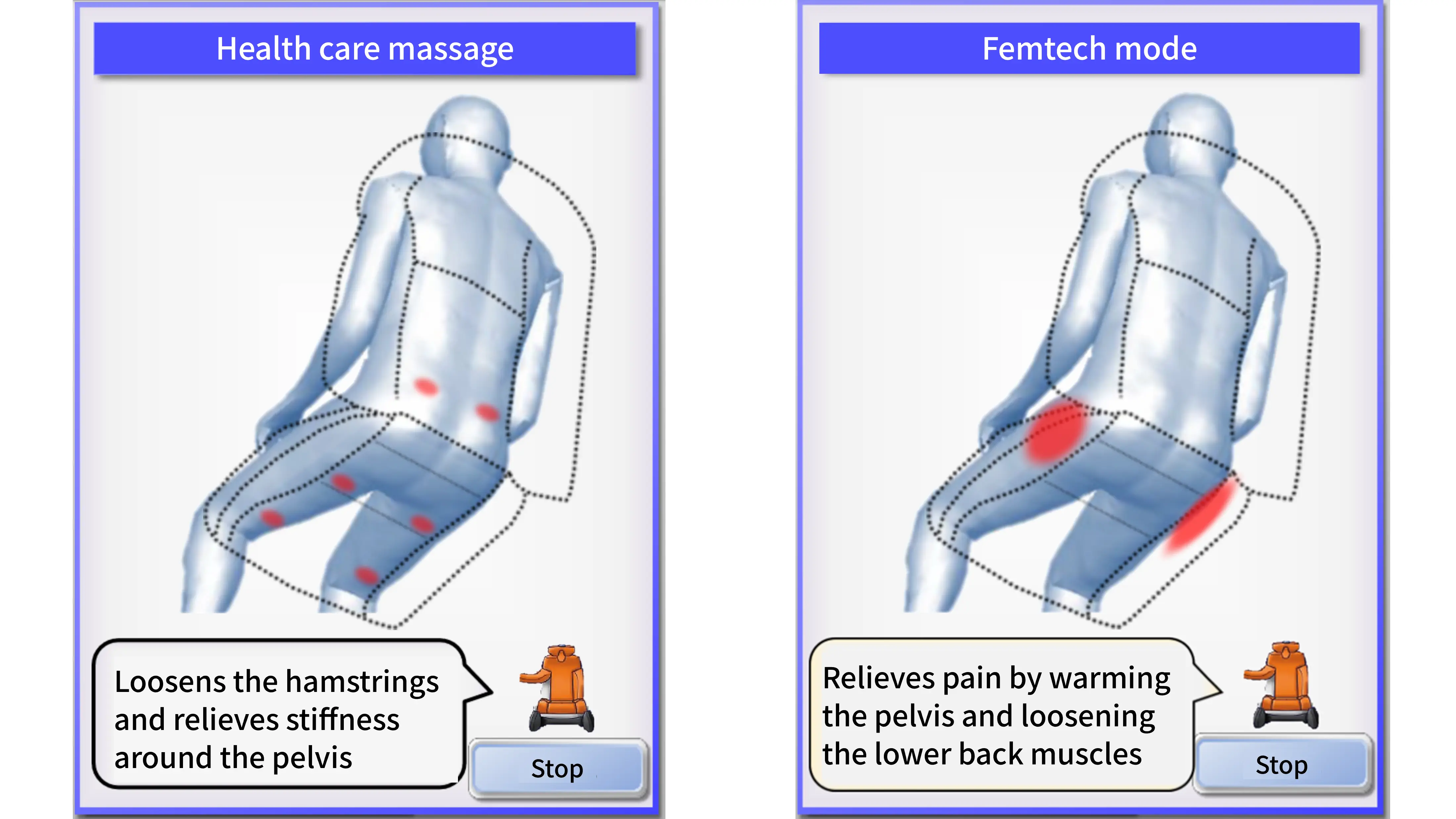Seat operation for each function