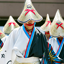 夏に朝霞市内で⾏われる彩夏祭