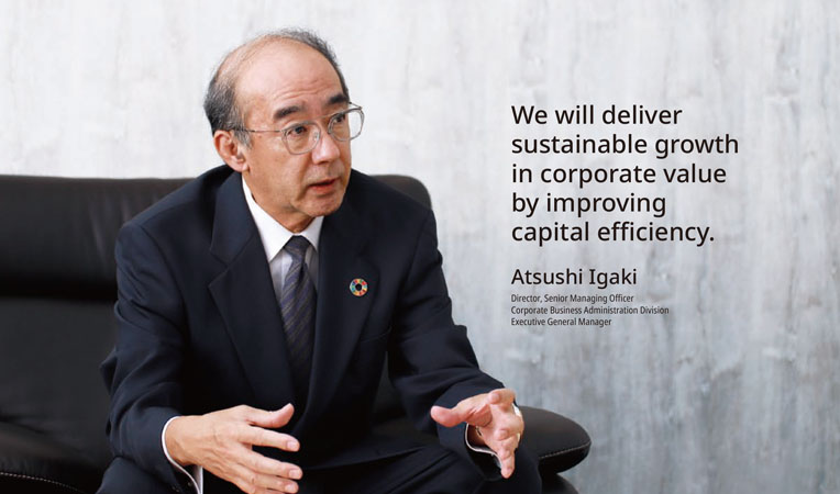 Photograph of  Director, Senior Managing Officer, Corporate Business Administration Division General Manager,Atsushi Igaki