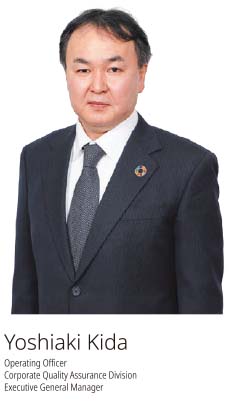 Photograph of Operating Officer
								Corporate Quality Assurance Division
								Yoshiaki Kida