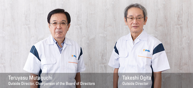 Photograph of Teruyasu Mutaguchi, Chairperson of the Board of Directors Photograph of Ken Ogita, Outside Director
