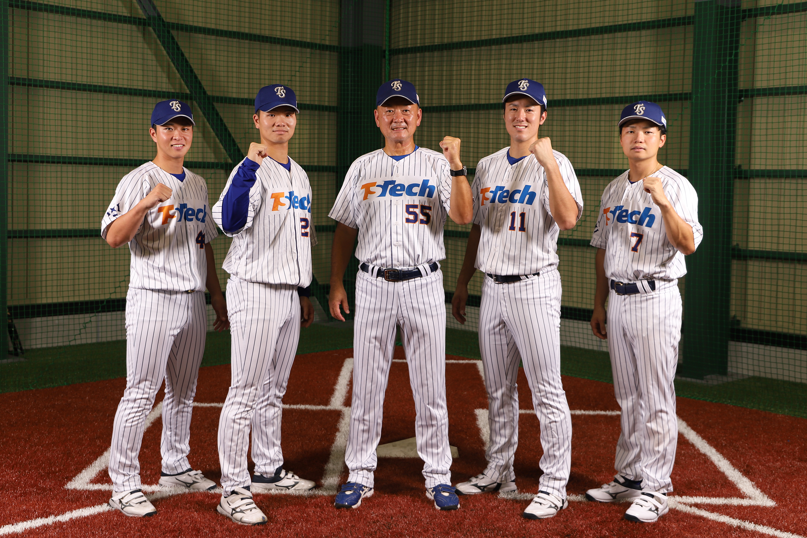 取材対応をした硬式野球部の皆さん